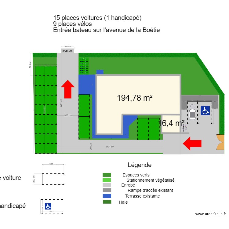 N°1 : 15 PLACES MAISON DE SANTE. Plan de 2 pièces et 211 m2