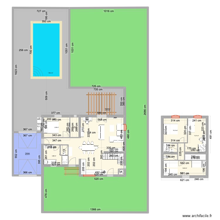 Plan trémie restangle 80 280. Plan de 16 pièces et 474 m2