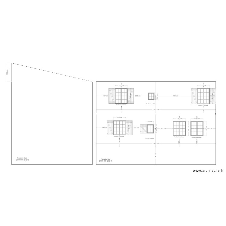 2024 - Façade Est après travaux. Plan de 0 pièce et 0 m2