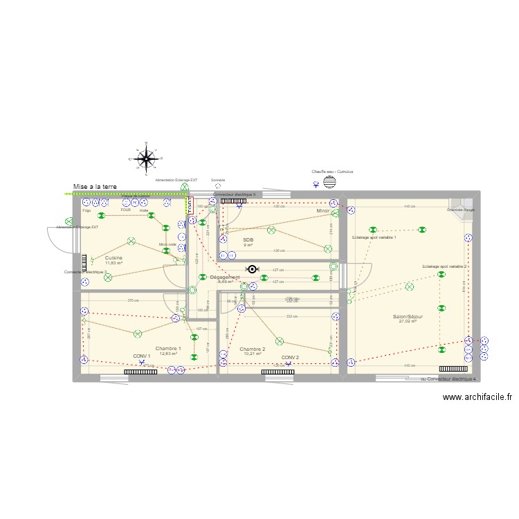 Alex macon 2. Plan de 7 pièces et 81 m2