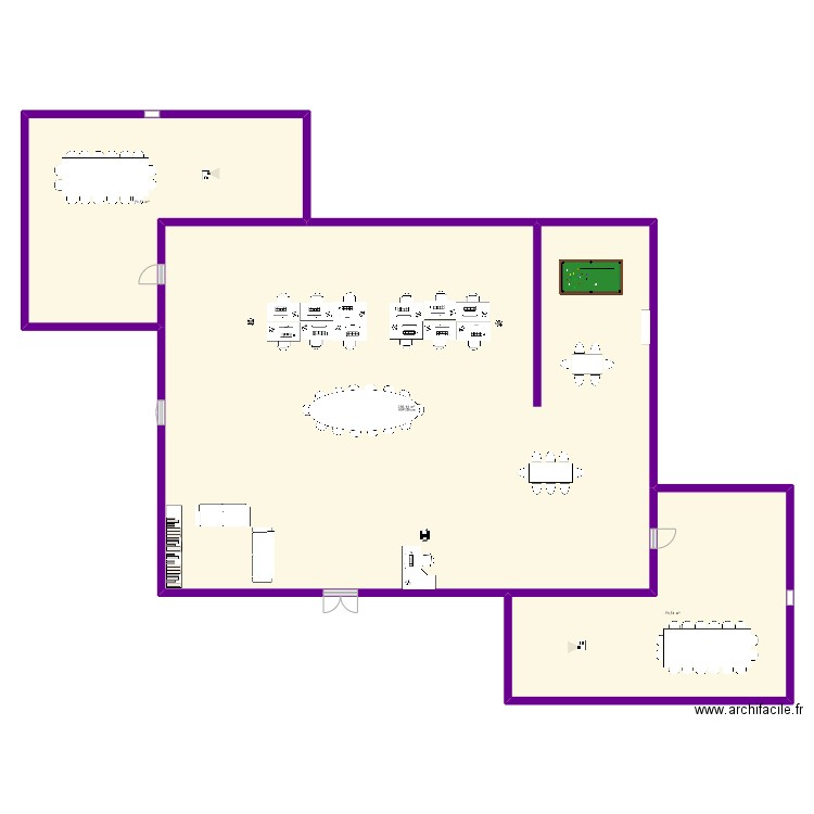 Room of requirements anglais. Plan de 3 pièces et 440 m2