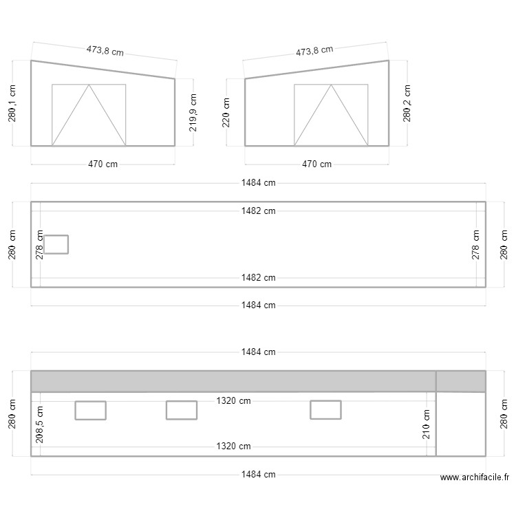 vue . Plan de 11 pièces et 108 m2