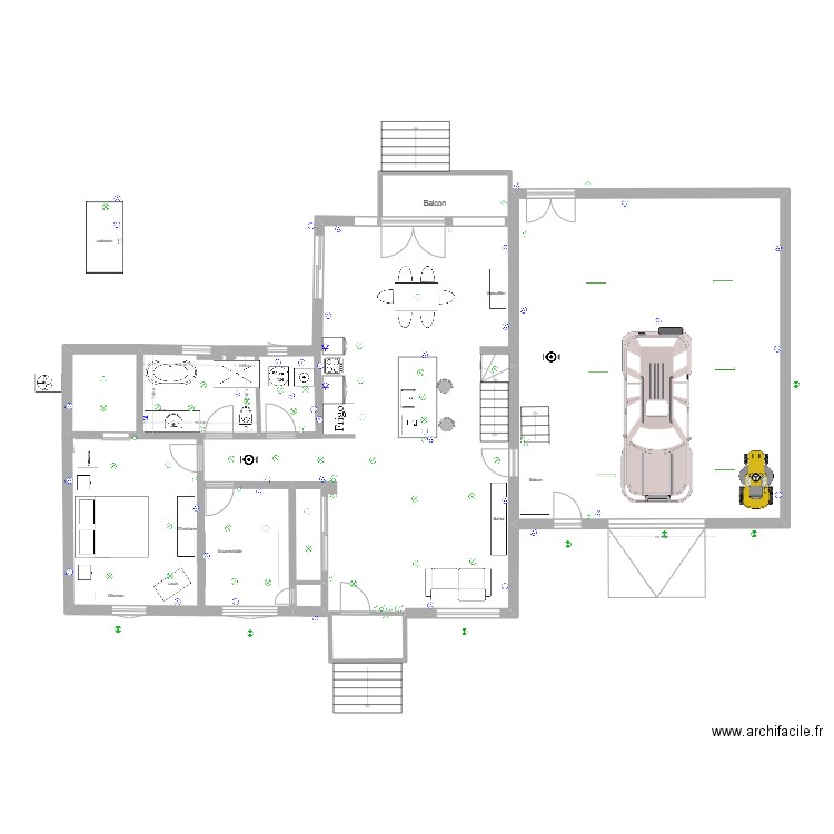 134 Neuf electrique. Plan de 8 pièces et 104 m2