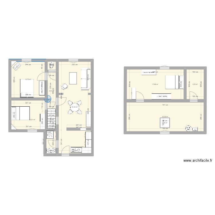 Rdc modifié V1. Plan de 10 pièces et 109 m2