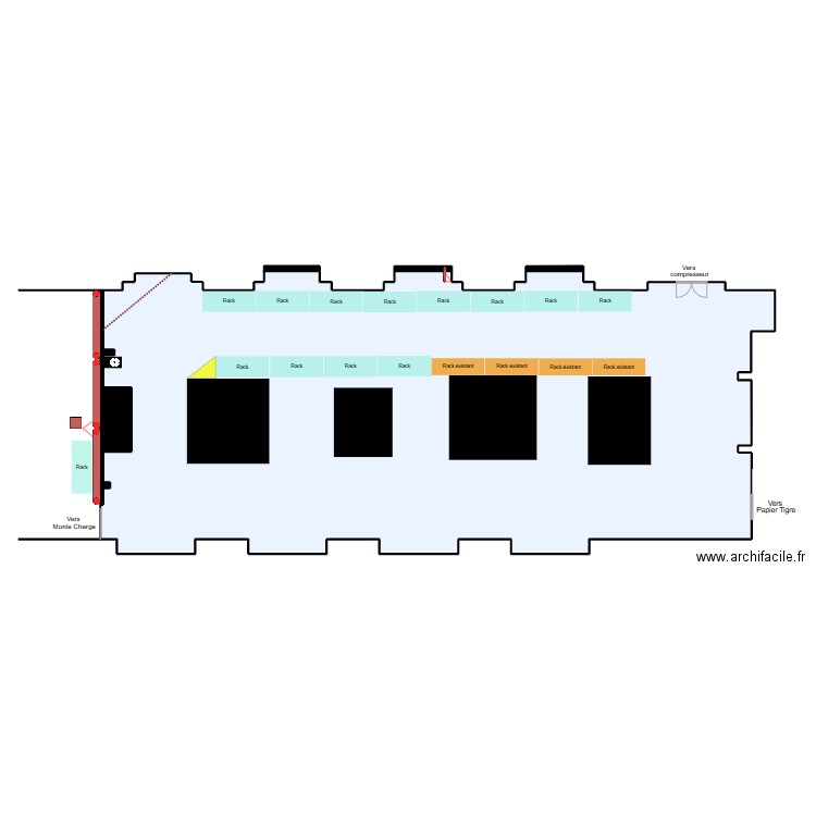 Plan Sous Sol côté Papier Tigre. Plan de 0 pièce et 0 m2