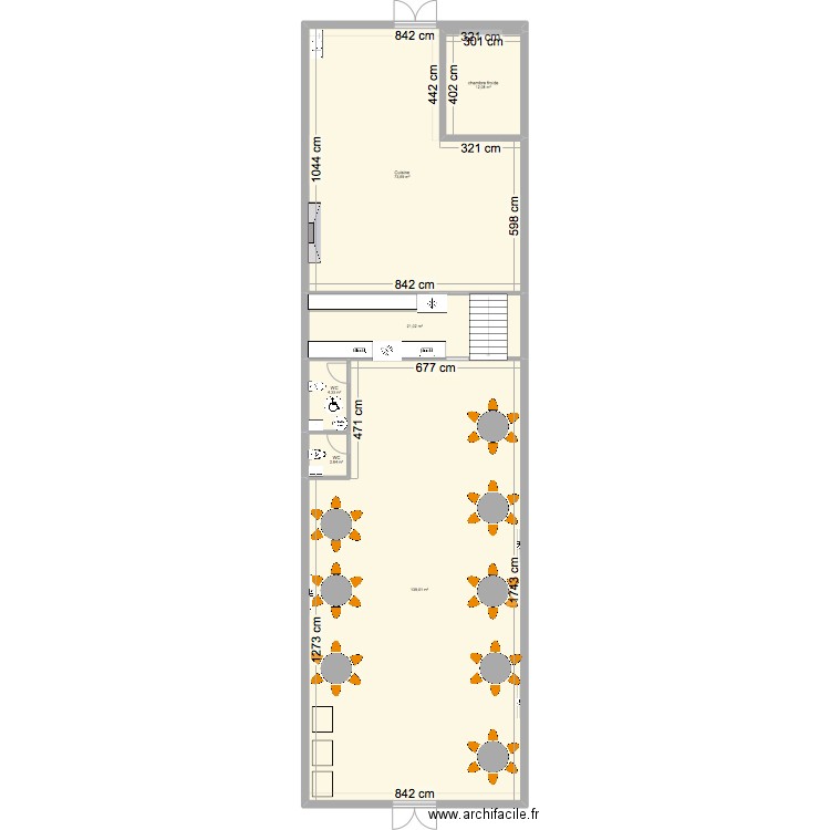 narb. Plan de 6 pièces et 253 m2