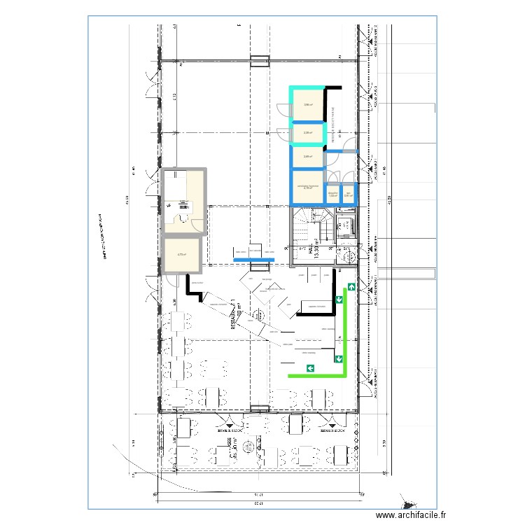 gougeon. Plan de 8 pièces et 30 m2