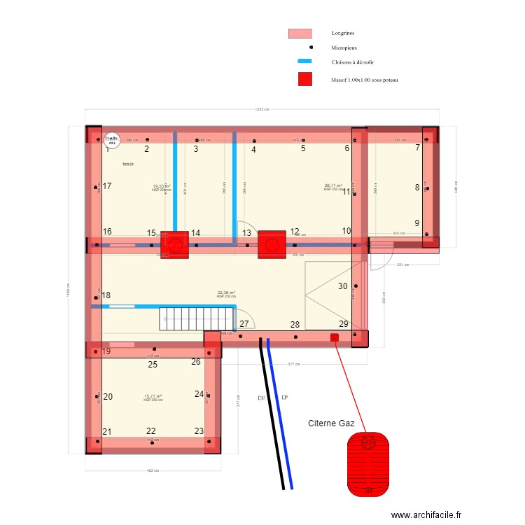 SCI du pré fleuri. Plan de 4 pièces et 94 m2