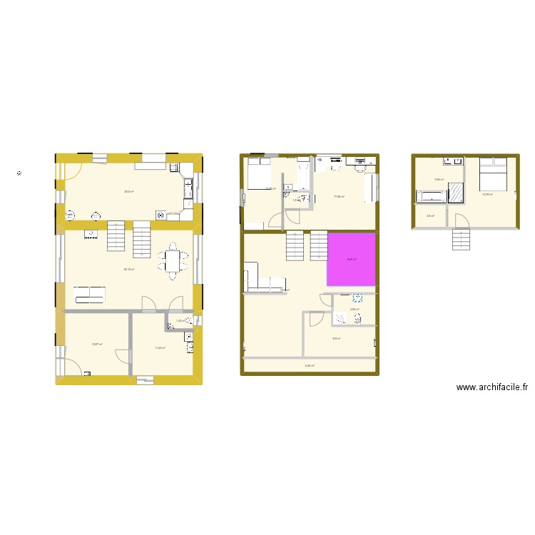 Crozet. Plan de 16 pièces et 204 m2