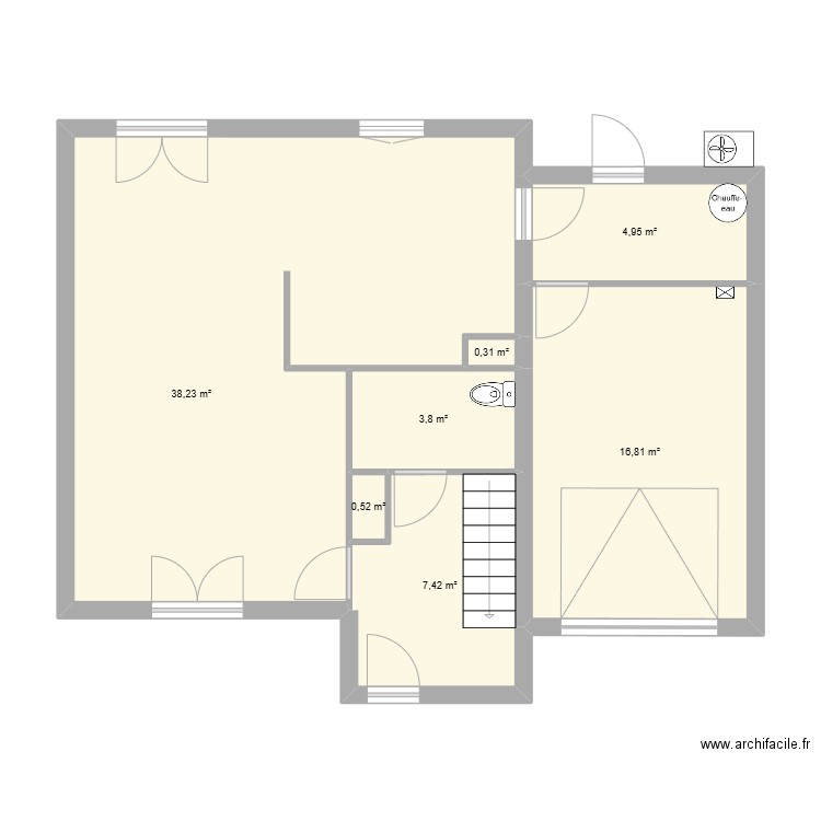 Rgmontiers. Plan de 7 pièces et 72 m2