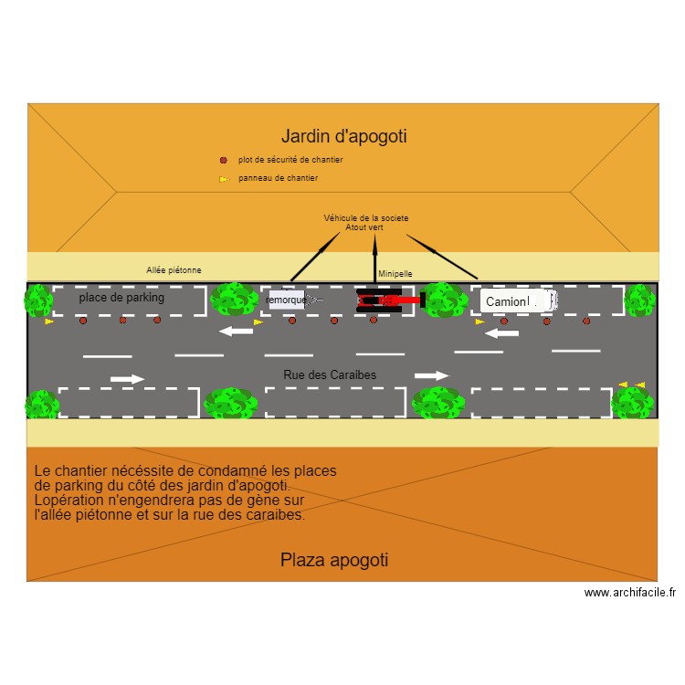 Demande de voirie Dumbéa . Plan de 0 pièce et 0 m2