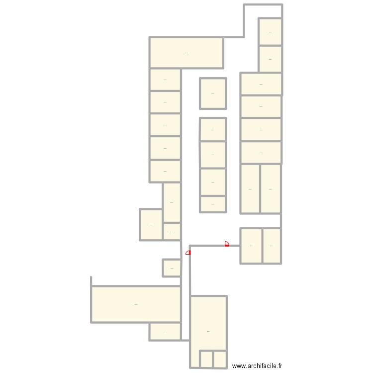 Cha. Plan de 28 pièces et 1171 m2