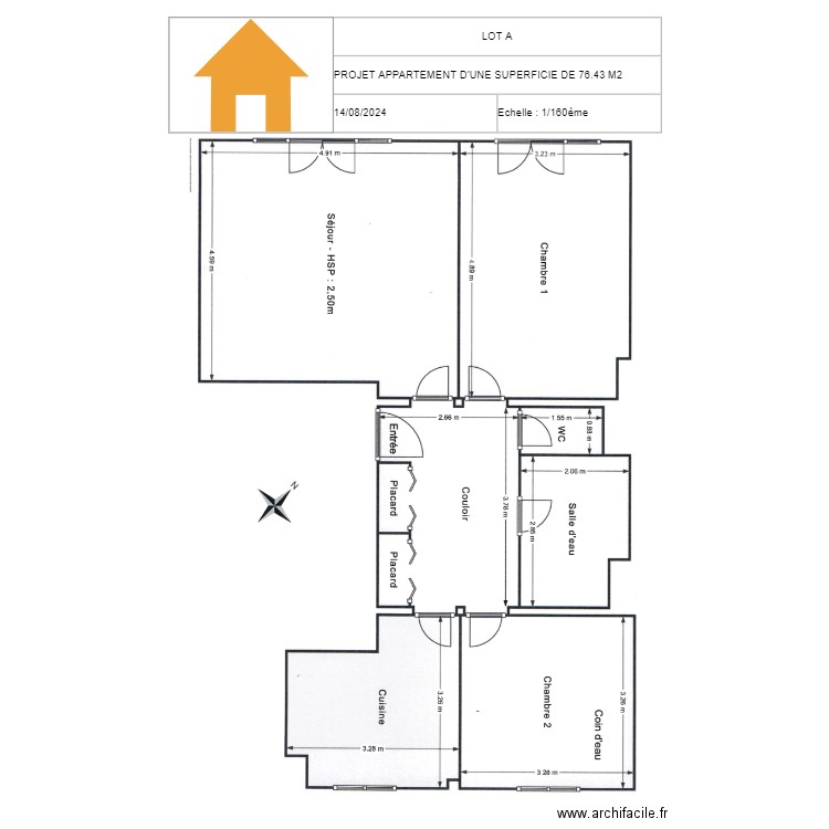 PROJET DANTZIG LOT A. Plan de 0 pièce et 0 m2