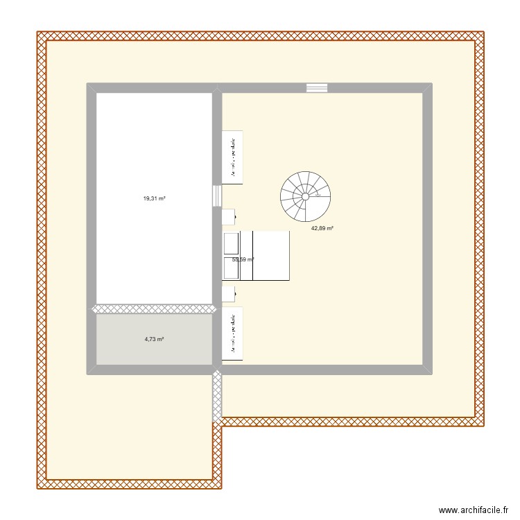 christian etage1. Plan de 4 pièces et 123 m2