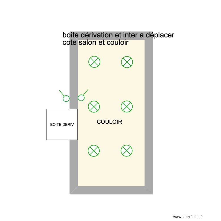 COULOIR. Plan de 1 pièce et 10 m2