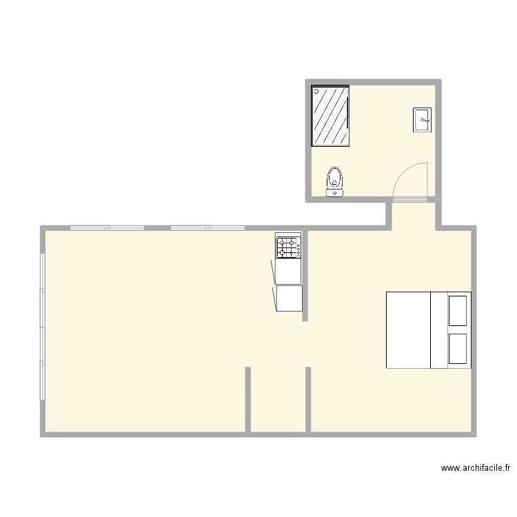 chambre marius fernande samus x. Plan de 2 pièces et 55 m2