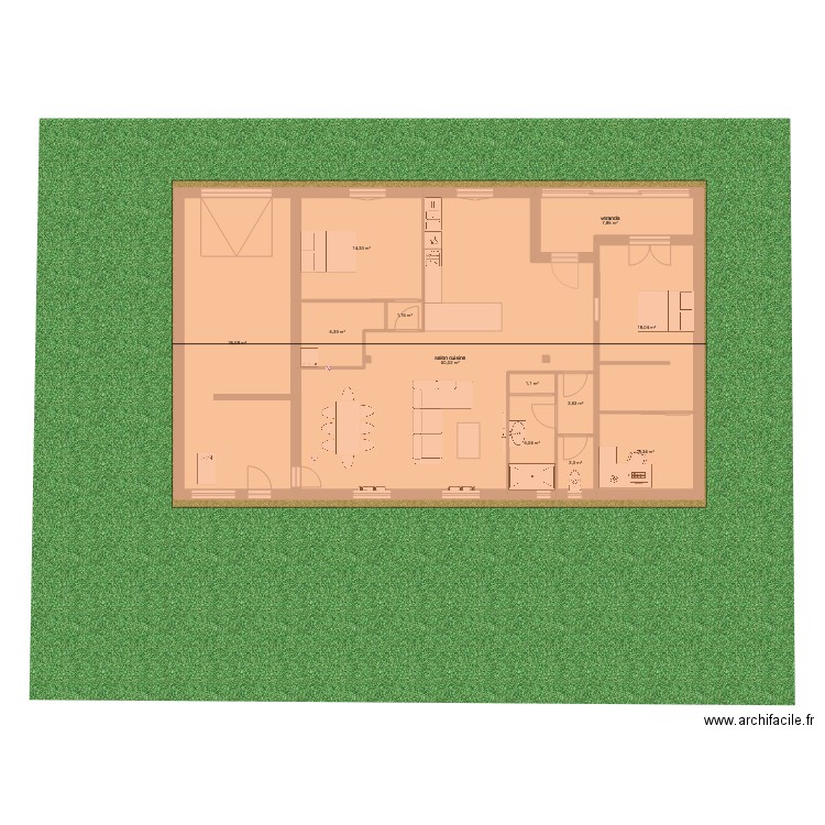 plan maison 2. Plan de 12 pièces et 162 m2