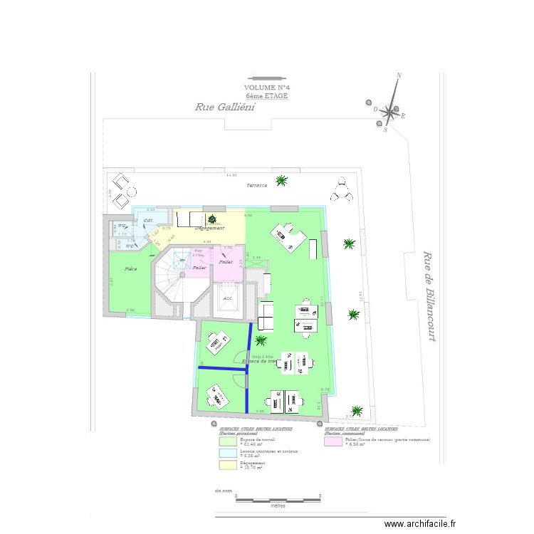 Boulogne_6. Plan de 3 pièces et 107 m2