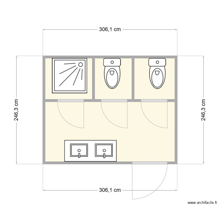 COFICIEL CHANTIER NEYRON. Plan de 4 pièces et 7 m2