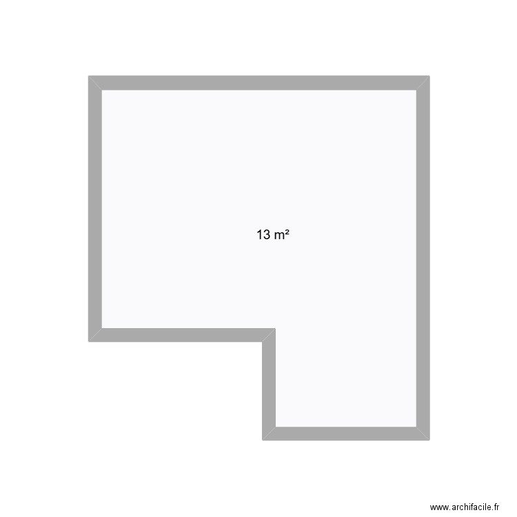 été. Plan de 1 pièce et 13 m2