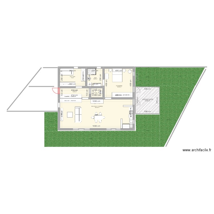 ESQUISSE 0824. Plan de 7 pièces et 94 m2