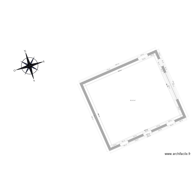 parigné. Plan de 1 pièce et 82 m2