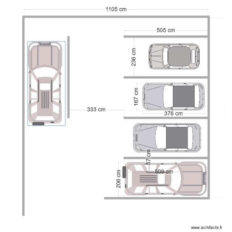 Plan 1 parking. Plan de 0 pièce et 0 m2