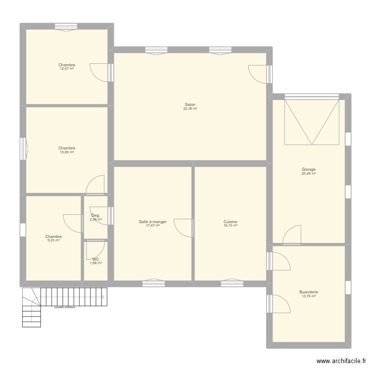 Capbreton avant travaux. Plan de 21 pièces et 278 m2