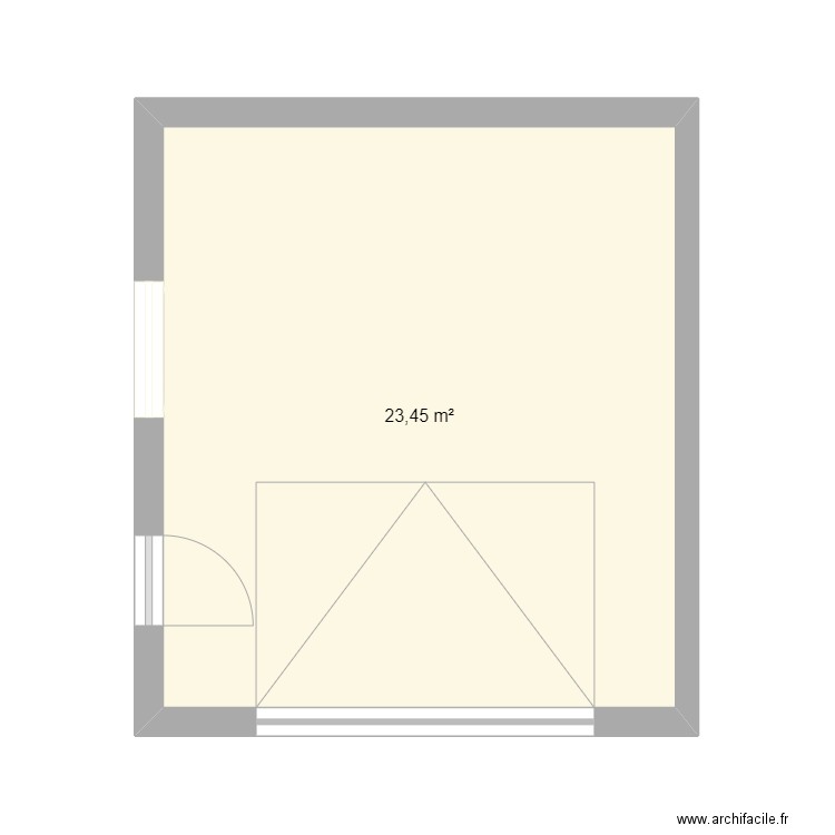 Garage. Plan de 1 pièce et 23 m2