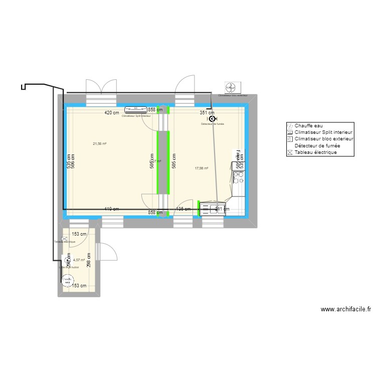 rigal implantation. Plan de 4 pièces et 90 m2