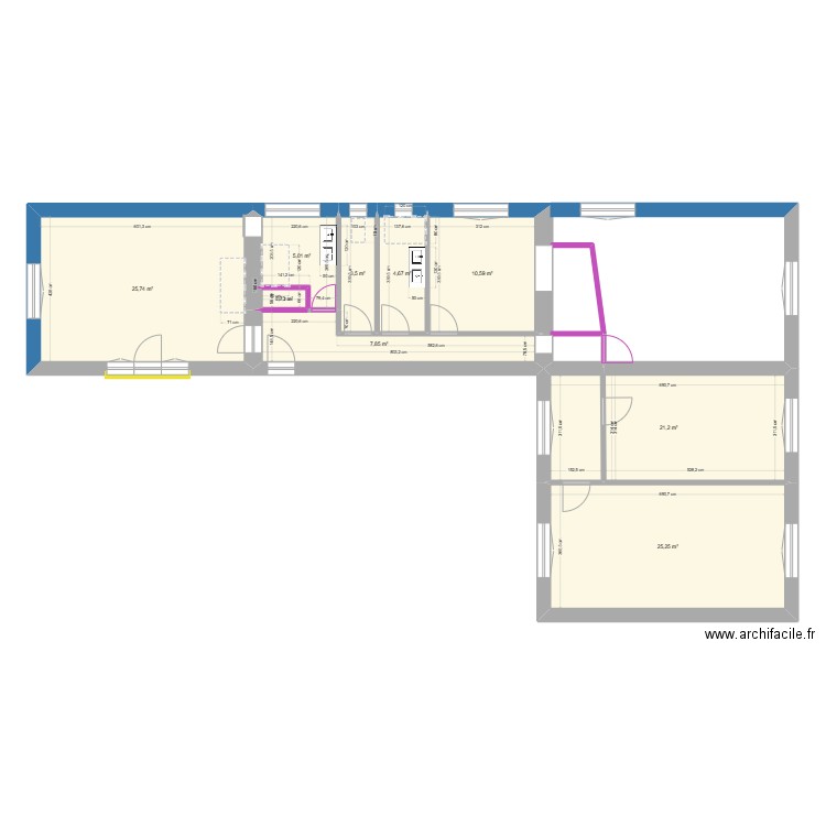 hervé. Plan de 9 pièces et 105 m2