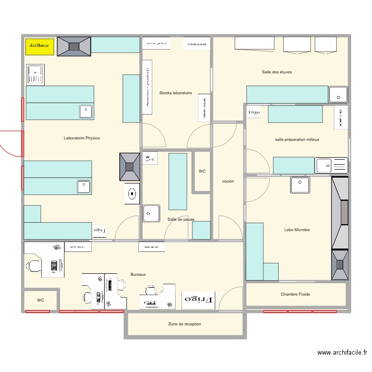 Plan LABOPEI. Plan de 12 pièces et 172 m2