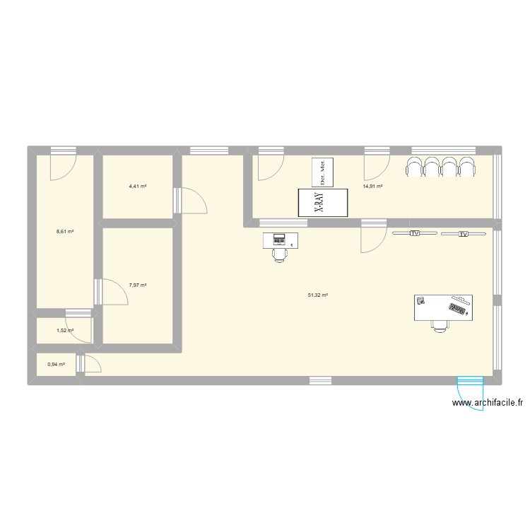 PG- Nouveau Projet 2. Plan de 7 pièces et 90 m2