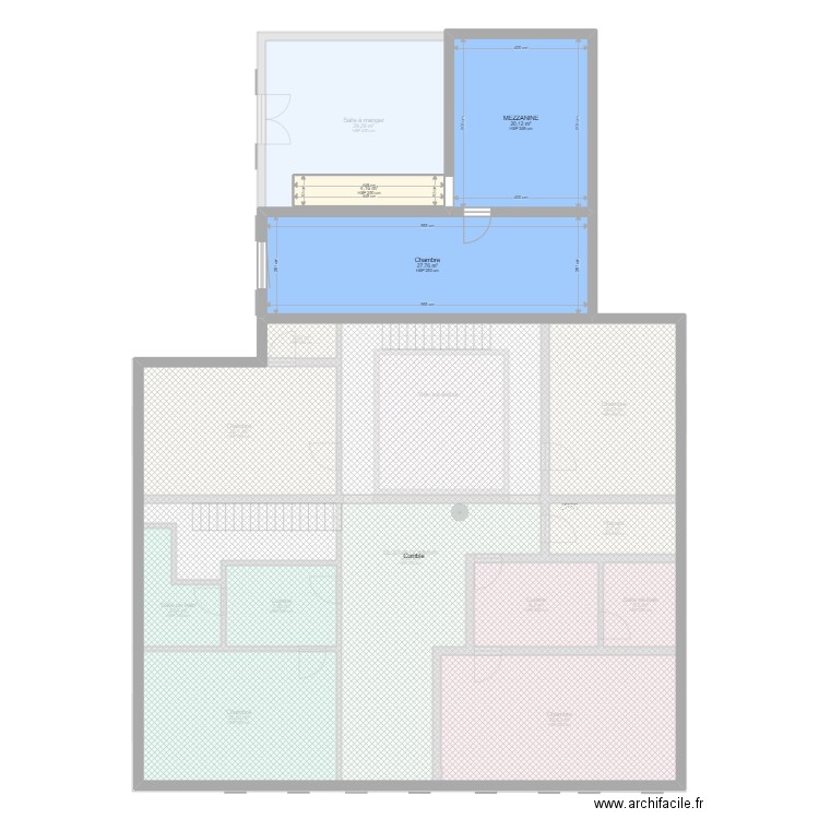 CHAMOUSSE. Plan de 36 pièces et 896 m2