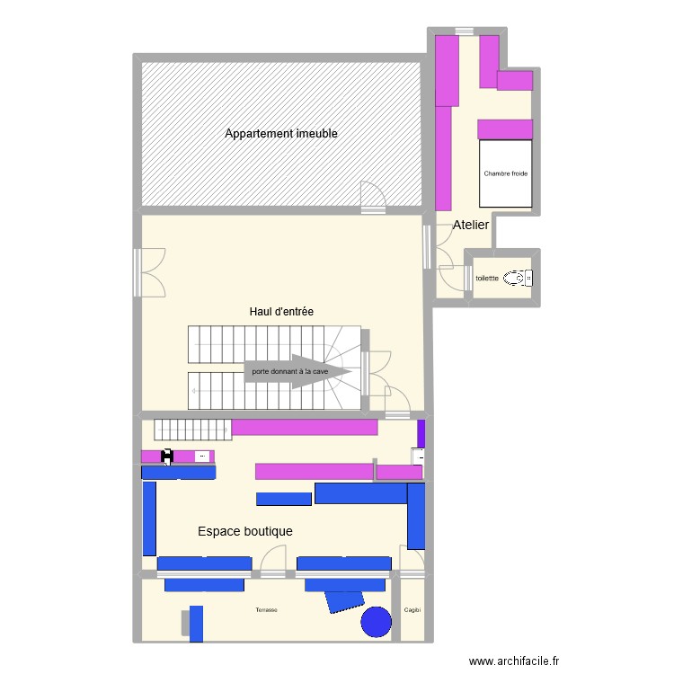 plan boutique. Plan de 7 pièces et 178 m2