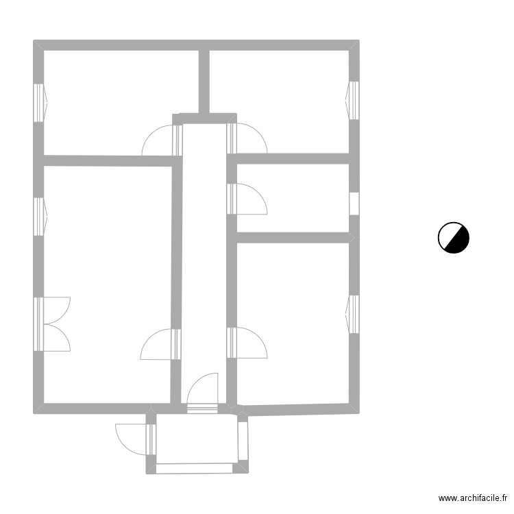 SBN103. Plan de 2 pièces et 73 m2