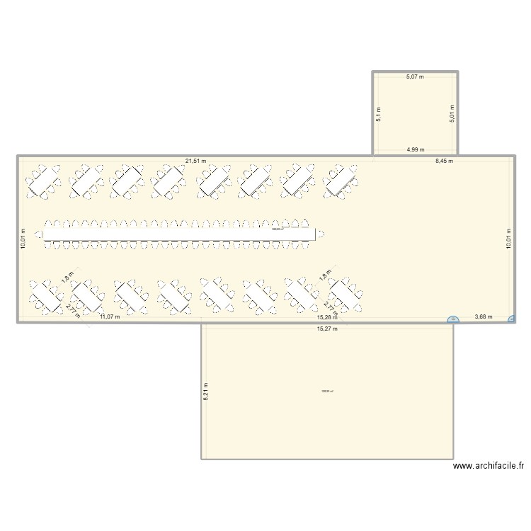 Tente La Logette. Plan de 2 pièces et 452 m2