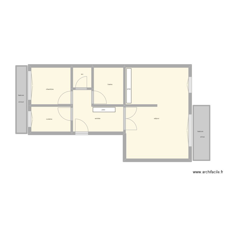 CAMBEFORT. Plan de 8 pièces et 49 m2