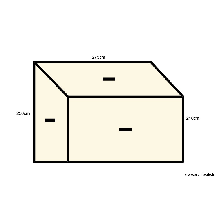 veranda Adil. Plan de 3 pièces et 51 m2