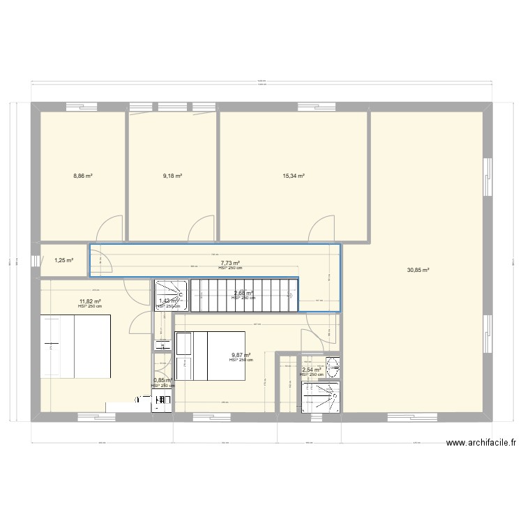 perols haut 3. Plan de 12 pièces et 103 m2