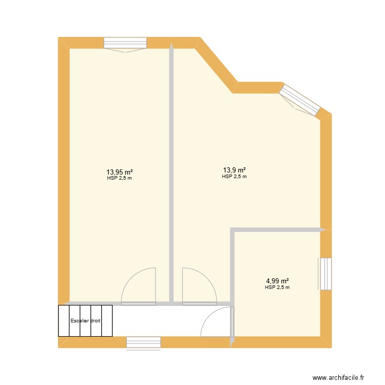 CHAMBRE ENFANT 19.02.25. Plan de 3 pièces et 33 m2