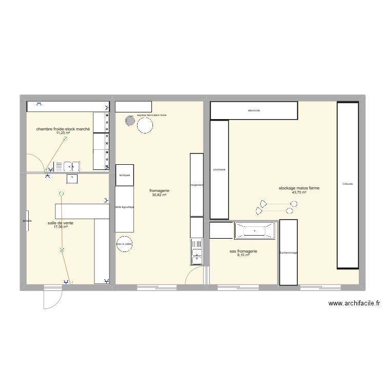 sous grange nord. Plan de 5 pièces et 112 m2