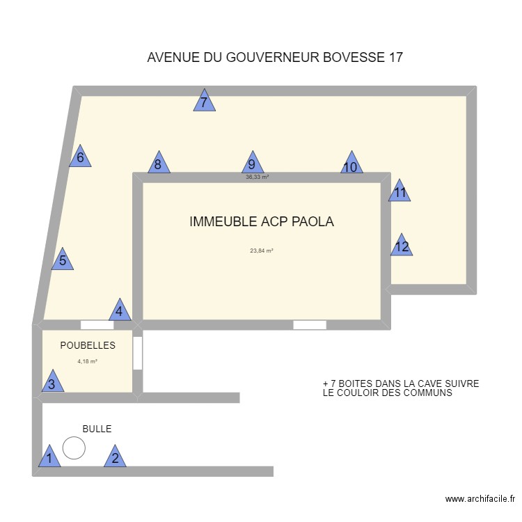 ACP ¨PAOLA. Plan de 3 pièces et 64 m2