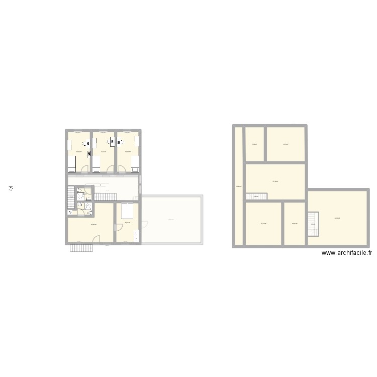 Barras Samuel 2. Plan de 29 pièces et 518 m2