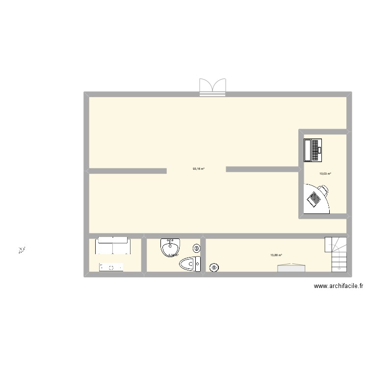 orchestra. Plan de 4 pièces et 122 m2