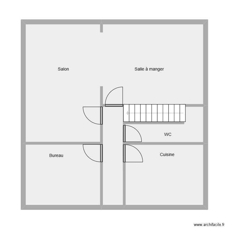 Plan vierge st ouen l'aumone 2025. Plan de 5 pièces et 66 m2