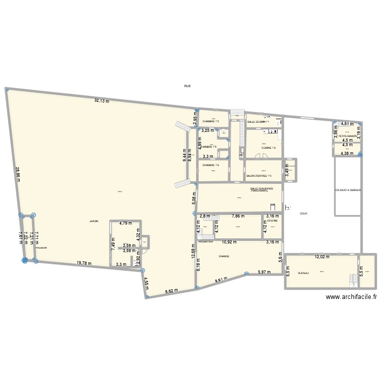 RDC billom test jardin. Plan de 23 pièces et 1356 m2