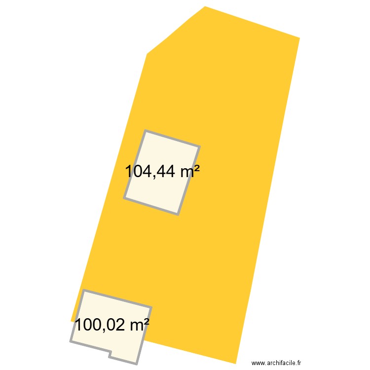 Cadastre. Plan de 2 pièces et 204 m2