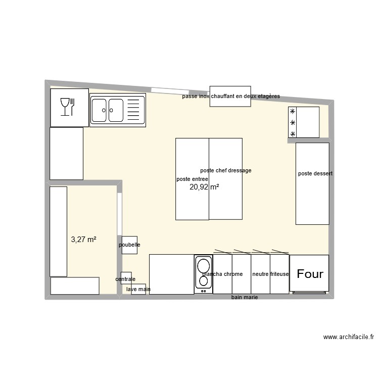 lusin 2. Plan de 2 pièces et 24 m2