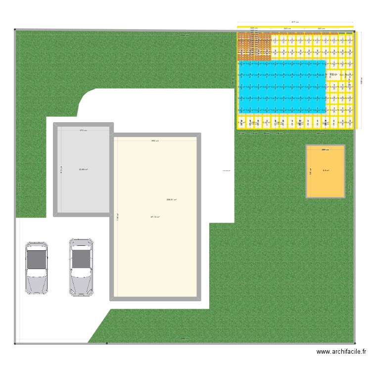 plan archi facile. Plan de 110 pièces et 620 m2